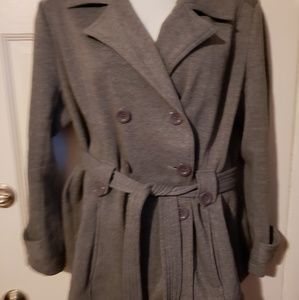 Grey sweatshirt peacoat